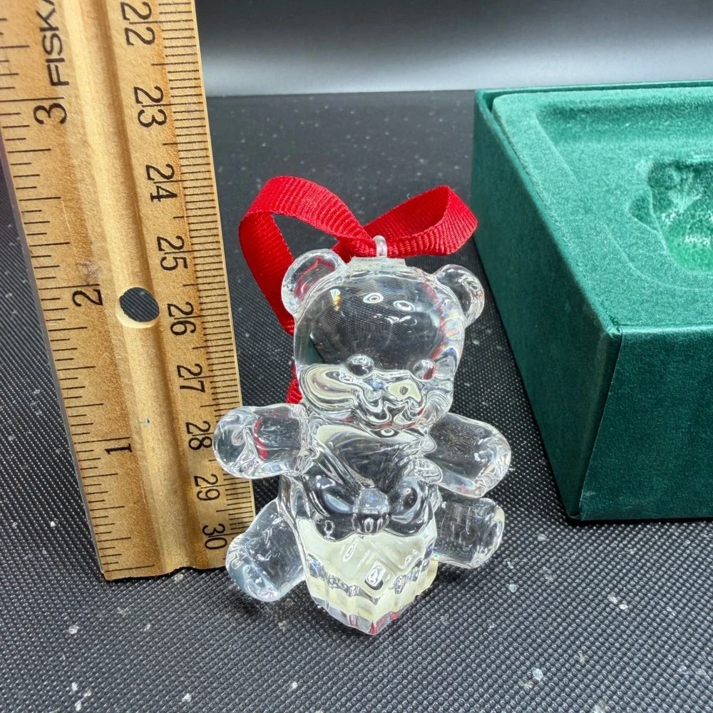 Marquis Waterford Crystal Gift Bear Ornament Christmas Endearments 5thSeries Box